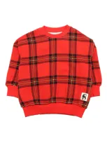 Mini Rodini Check Aop Sweatshirt In Red