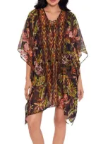 Miraclesuit Botanico Caftan Cover-up In Black Multi