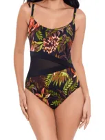 Miraclesuit ® Botanico Lyra Underwire One-piece Swimsuit In Black Multi