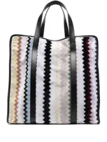 Missoni Zigzag-woven Tote Bag In Grey