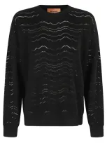 Missoni Crewneck Sweater In Black