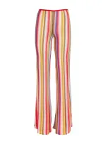 Missoni Crochet Striped Trousers In Multi