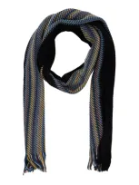 Missoni Striped Fringed Edge Scarf In Multi