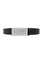 Mm6 Maison Margiela Logo Plaque Belt In Black