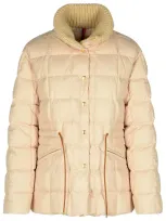 Moncler Antigone Short Down Jacket In Cream