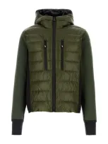 Moncler Down-paneled Cardigan In Black