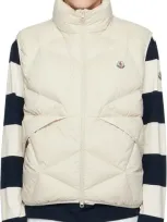 Moncler Vendavel Nylon Down Vest In Beige