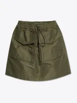 Moncler Sage Green Taffeta Twill Mini Skirt