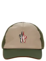 Moncler Logo Mesh Baseball Cap In Green