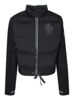 Moncler High Collar Black Cardigan