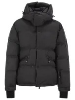 Moncler Grenoble Krun Ski Hooded Down Jacket In Grey