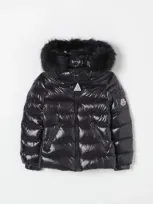 Moncler Badyf Down Puffer Jacket With Removable Hood & Removable Faux Fur Trim In Black