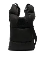 Moncler Small Quilted Padded Bucket Bag With Adjustable Strap In Black