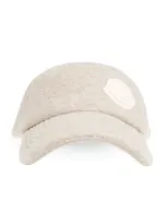 Moncler Logo Patch Cap In Beige