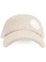 Moncler Logo Patch Cap In Neutrals