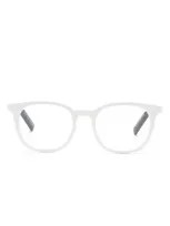 Moncler Ml5207 Two-tone Square-frame Glasses In White