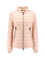 Moncler Walibi Short Down Jacket In Pink