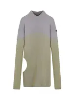 Moncler X Rick Owens Subhuman Cut Out Cashmere Sweater In Multicolor