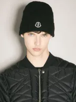 Moncler X Rick Owens Ribbed Beanie In Black