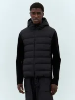 Moncler Zip-up Padded Cardigan In Black