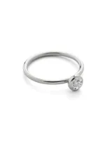 Monica Vinader Sterling Silver Lab Grown Diamond Solitaire Ring Lab Grown Diamond