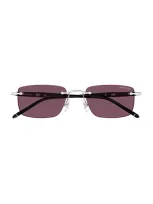 Montblanc Mb0344s Linea Meisterstück 002 Sunglasses In 002 Black/silver