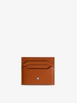 Montblanc Meisterstuck 6-slot Leather Card Holder In Rust