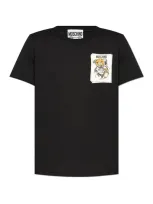 Moschino Teddy Bear-print Cotton T-shirt In Black