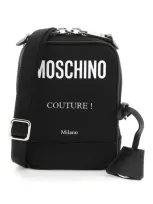 Moschino Nylon Crossbody Bag In Black