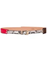 Moschino Patchwork Belt In Grey