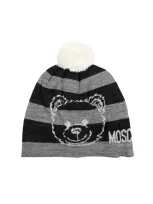 Moschino Teddy Bear Detailed Knitted Beanie In Multi