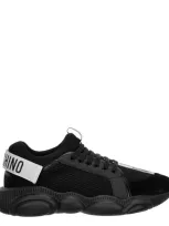 Moschino Teddy Bear Sneakers In Black