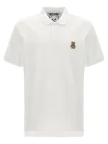 Moschino Teddy Bear Polo Shirt In White