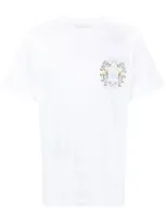 Mouty Logo-embroidered Cotton T-shirt In Weiss