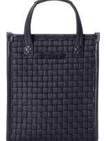 Mz Wallace Micro Woven Nylon Box Tote In Black