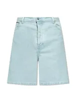 Nanushka Novan Denim Shorts In Blue