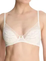 Natori Flora Underwire Contour Bra In Warm White/lavender Frost