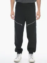 Neil Barrett Low-rise Biker Sweatpants With Zipped Pockets In Black