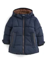 Next Kids' Quilted Hooded Jacket In Blue