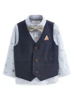 Next Kids' Vest & Button-up Shirt Set In Blue