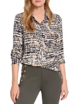 Nic + Zoe Nic+zoe Harvest Dot Pullover Top In Neutral Multi