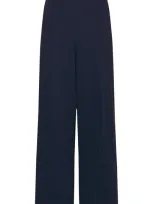 Nicholas Daley Wide Leg Track Pant In Navy & Burgundy