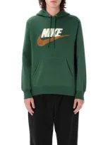 Nike Logo Spugna Hoodie In Green