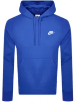 Nike Blue Embroidered Hoodie In Royal/sapphire Blue