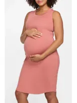 Nike Women's (m) Dri-fit Slim-fit Knit Dress (maternity) In Pink