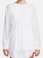 Nike One Relaxed Dri-fit Top In White/black