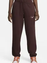 Nike Women's  Sportswear Phoenix Fleece Oversized High-waisted Pants In Brown