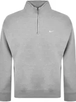 Nike Quarter Zip Sweatshirt Grey In Gray