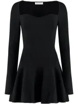 Nina Ricci Knitted Dress In Black