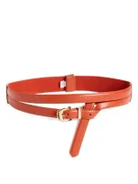 Nordstrom Cora Double Strap Faux Leather Belt In Rust Spice